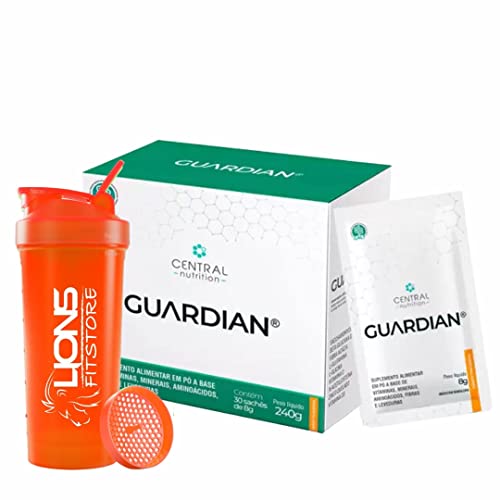 Guardian Tangerina 30 Sachês 8g Central Nutrition + Coqueteleira Personalizada (Cor Sortida) 700ml