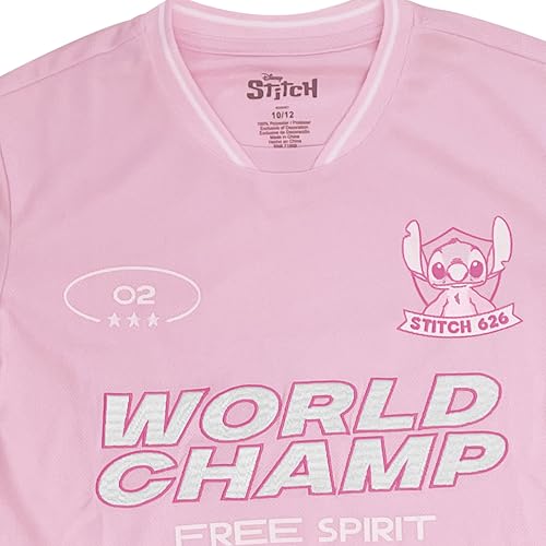 Image of Disney Lilo & Stitch Girls Soccer Jersey Sports Graphic Shirt Soccer Fan Athletic Apparel