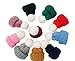 10 Pieces Mini Knitting Wool Yarn Hats for Miniature Work DIY Hair Accessories Crafts Cute Doll Hat Jewelry Making Phone Case DIY