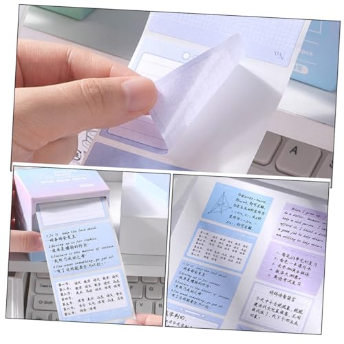 Blocs-notes auto-adhésifs extractibles en boîte distributrice de 4 pièces pour l'organisation - 3