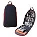 FytStycale Camping Utensils Bag Cooking Utensil Organizer Kitchen Tools Carrying Tote Tidy Handbag Portable Outdoor Cooking Utensil Organizer Carry Bag Double Si, Black Red