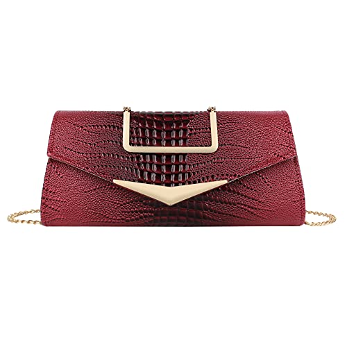 Image of Queena Womens Shiny Glitter Evening Clutch Envelope Handbag Chain Purse for Wedding Party Prom Gift for Mom Wife Girlfriend