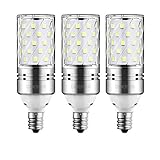 HzSane LED Corn Bulbs, 12W Daylight White 6000K LED Bulbs, 100 Watt Incandescent Bulbs Equivalent, E12 Base, 1200 Lumens LED Lights, Cylinder Bulbs, 3 Pack