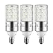 HzSane LED Corn Bulbs, 12W Daylight White 6000K LED Bulbs, 100 Watt Incandescent Bulbs Equivalent, E12 Base, 1200 Lumens LED Lights, Cylinder Bulbs, 3 Pack