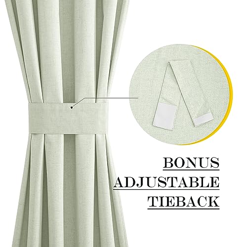 NICETOWN-Door-Curtain-for-Window-Thermal-Insulated-100-Blackout-Linen-Curtains-Decor-French-Door-Shade-for-Home-Office-Living-Room-36W-x-72L-Inch-Light-Green-1-Panel-with-Tieback NICETOWN Door Curtain for Window Thermal Insulated 100 Blackout Linen Curtains Decor French Door Shade for Home Office Living Room 36W x 72L Inch Light Green 1 Panel with Tieback