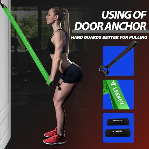 Image of LEEKEY Pull Up Assistance Bands,Muit Levels Resistance Bands for Senior /Adults,Exercise Bands with Door Anchor, Strength Bands for Fitness Training, Physical Therapy,Home Gym Workouts