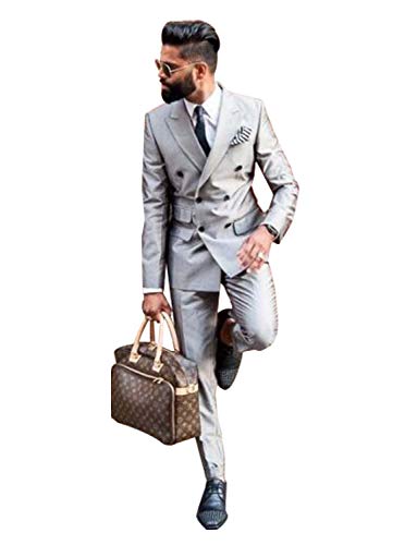 Combinaison de smoking homme 2 pièces coupe slim fit élégante en noir