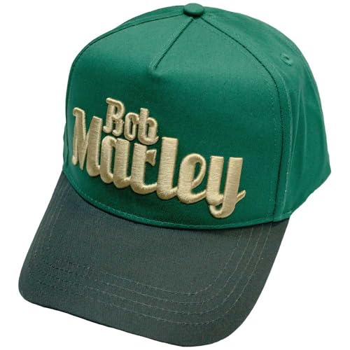 Casquette de baseball Bob Marley noire taille unique brodée style streetwear vintage