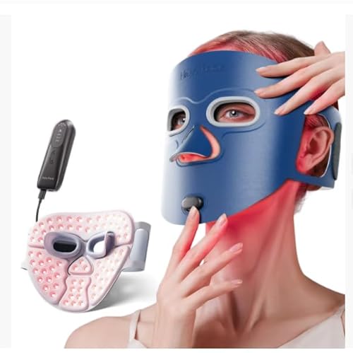 ［Derlights］ LED美顔マスク 赤色ライトマスク4色LED光（赤＋IR+青＋オレンジ色） 4つモード (赤＋IR/青/オ...