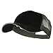 Big Size Garment Washed Cotton Twill Mesh Cap - Black Grey (For Big Head)