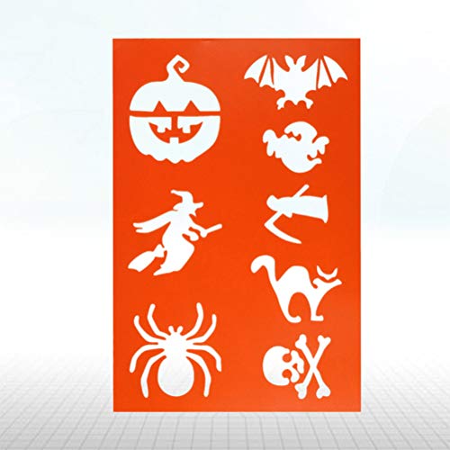 SUPVOX 2 peças de estênceis de pintura de Halloween A4 modelos de estênceis de desenho de bruxa abób
