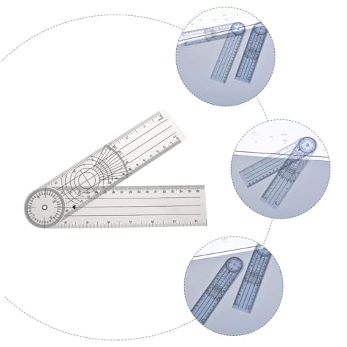 Goniómetro plástico y transportador de ángulos transparente miniatura 3
