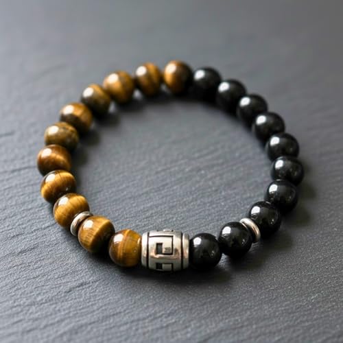 Image of THE MEN THING Natural Stone Bracelets - Adjustable Beaded Wristwear for Men & Boys (Multi-Design Collection)
