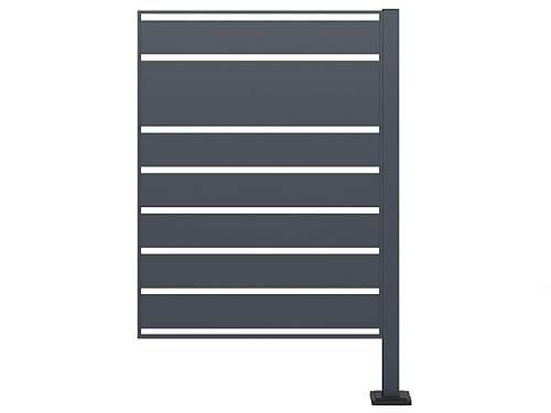 Image of Wheelie Bin Screen Extension Panel - Galvanised Steel Bin Hideaway Accessory, Modular Design, Anthracite Finish