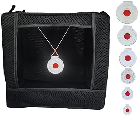 IITFSTC Slingshot Foldable Target Catch Box Set with 6 Bullseye for Practice Competitive Game Bulls Target Practice Recycle The Ammo and Easy to Carry Hunting Shooting (Black)