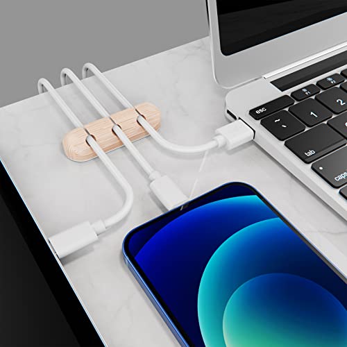 Image of SOULWIT Cable Holder Clips, 3-Pack Cable Management Cord Organizer Clips Silicone Self Adhesive for Desktop USB Charging Cable Nightstand Power Cord Mouse Cable Wire PC Office Home
