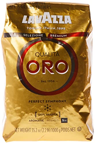 Lavazza Qualità Oro Whole Bean Coffee Blend, Medium Roast, 2.2-Pound Bag (Pack Of 6) ,Full-Bodied Medium Roast With Sweet, Aromatic Flavor, Non-Gmo, Value Pack #TOP10