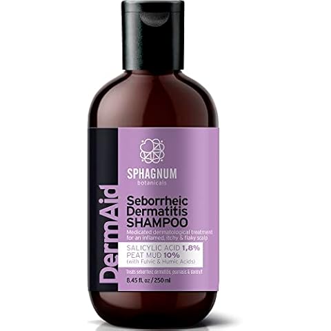 Sphagnum Botanicals Seborrheic Dermatitis Shampoo - Salicylic Acid with Natural Peat Mud for Treatment of Dry, Itchy, Flaky Scalp. Helps Also With Dandruff, Psoriasis & Eczema. 8.45 oz Cover