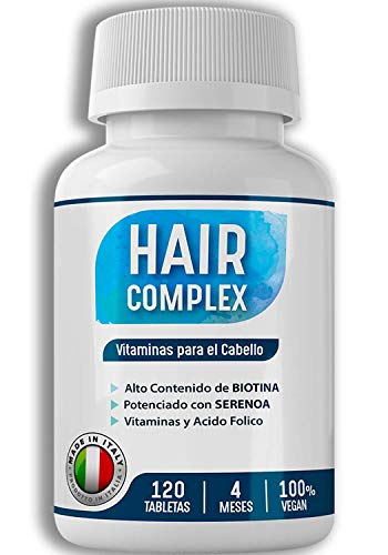 4 Meses [ 120 COMPRIMIDAS ] Suplemento de Biotina para el Pelo...