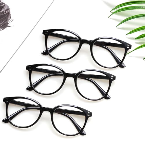 Image of SIGVAN 3 Pack Reading Glasses Spring Hinge Stylish Readers Black /Tortoise for Men and Women