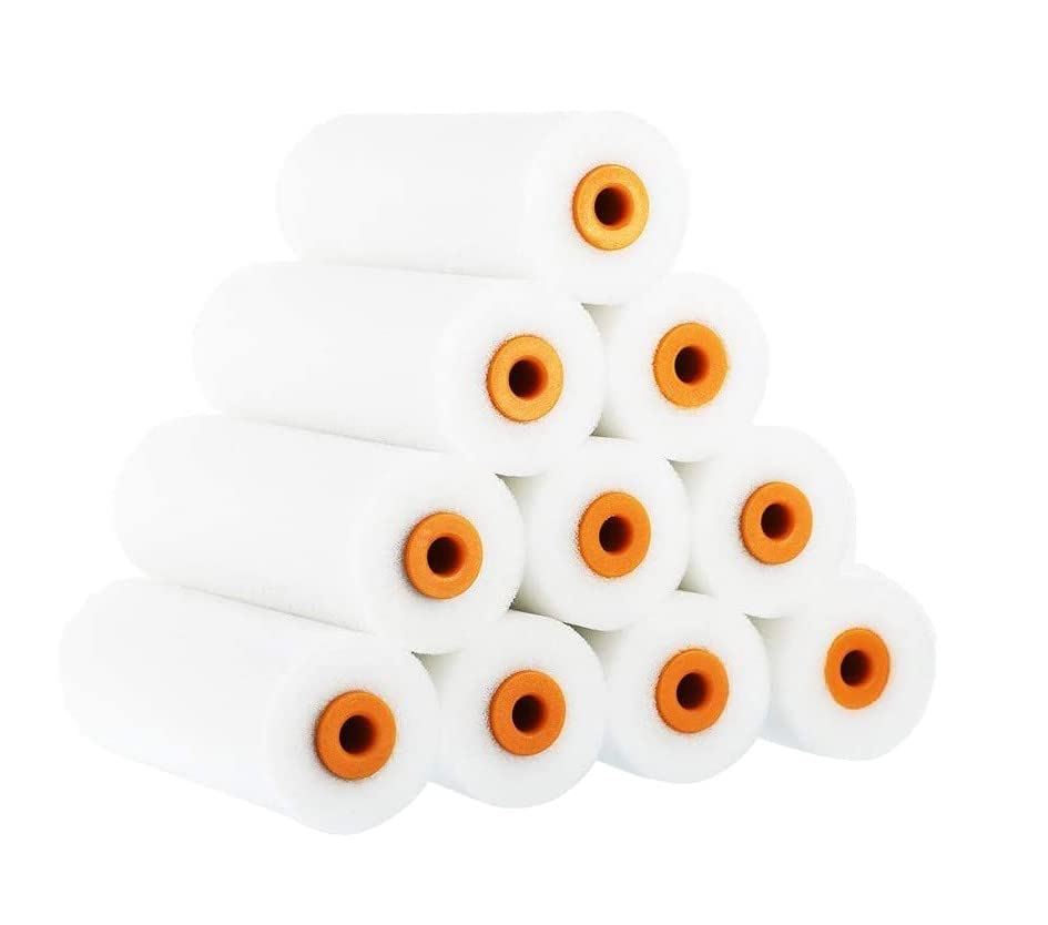 TICSER 4 Inch Foam Paint Roller Refills Foam, Foam Paint Roller Set, for Professional Use (Pack of 10, Without Handle) (B0BL85KFB1) Amazon Price History, Amazon Price Tracker