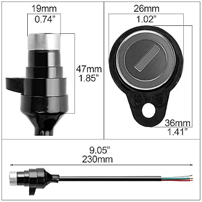 3 Wire Ignition Switch Key Replacement for 50cc 70cc 90cc 110cc 150cc 200cc 250cc ATV & Dirt Bike Electrical Scooters DIY