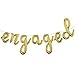 16 inch Lowercase Multicolored Engaged AF Balloon Letters Banner Engagement Party Decorations Supplies (L Engaged Gold)