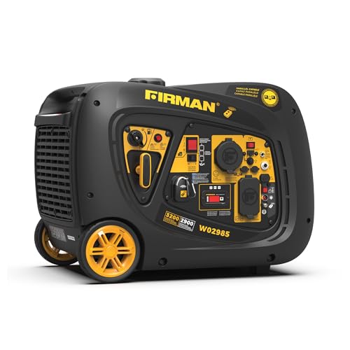 FIRMAN W02985 Inverter Portable Generator 3200W Remote Start, RV Ready Quiet Gas Power Station...