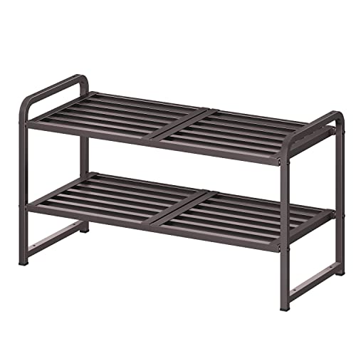 Simple Trending Stapelbares Schuhregal, 2 Ebenen Cover