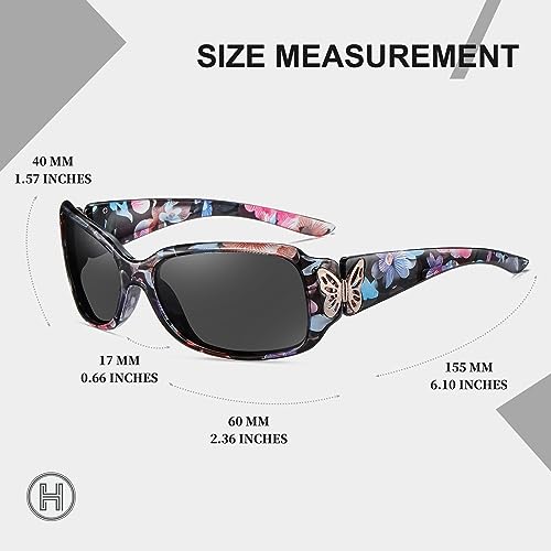 HAOLOTA Women's Polarized Sunglasses - Fashionable Wraparound Butterfly Design with UV400 Protection4