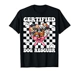 perro adopcion madrid pequeño Diseño gráfico certificado de rescate de perros para el Día de la Madre, mamá, mamá, tía, tía, hermana, abuela y coqueta para amantes del lazo y la cinta