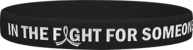 In the Fight for Someone I Love Silicone Wristband Bracelet for Cancer & Cause Awareness (10 Pack)