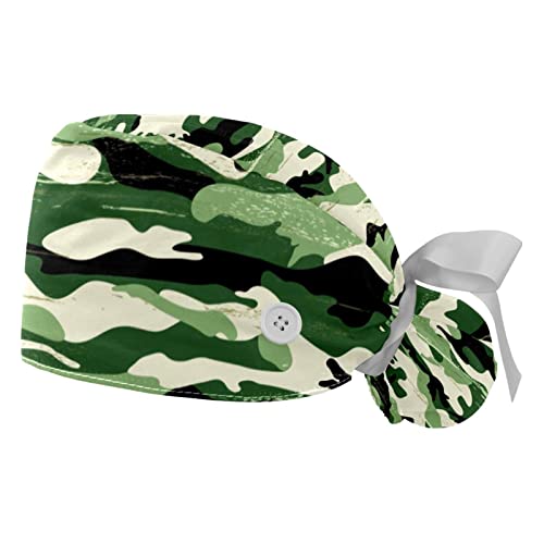 Casquettes de travail respirantes JDEZ camo vert pour hommes femmes