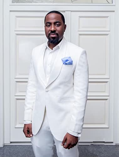 Men's Dinner Suit 2 Pieces Set Shawl Lapel One Button Jacket Wedding Prom Tuxedos2