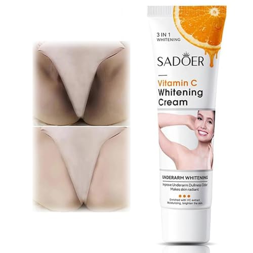 Skin Whitening Cream for Body, Dark Spot Remover Corrector for Intimate Areas, Bleaching and Bikini...