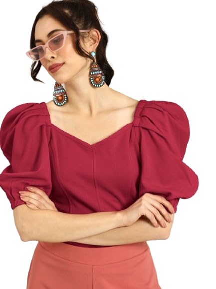Image of Nefer Women's Solid V-Neck T-Shirt