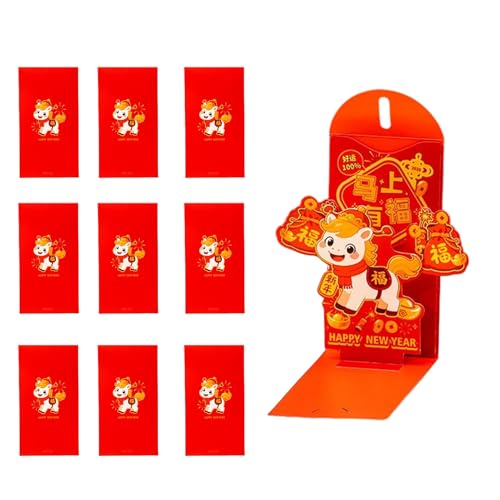 Sobres rojos Hong Bao con relieve 3D para evitar regalos aburridos en Año Nuevo Chino
