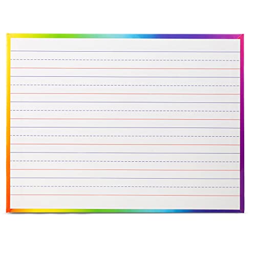 2 Magnetic Double Sided Dry Erase Whiteboards & Note Boards With Lines, Includes: 8 Dry Erase Markers, & 1 Eraser, Small Boards For Kids, For Writing, Learning, & Drawing Art, Educational Kids Toy #TOP3