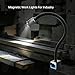 LED Magnetic Work Light, 1200lumens 20in Flexible Gooseneck Work Lamp with Strong Magnetic Base for Lathe Machines, Workbenches, 120V 12W