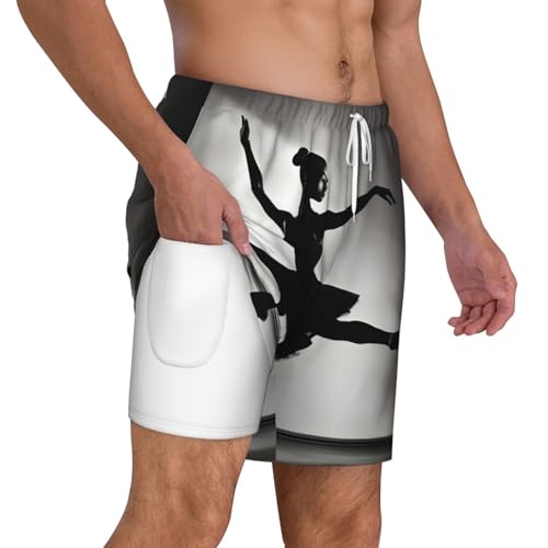Short de bain homme avec doublure compression et séchage rapide
