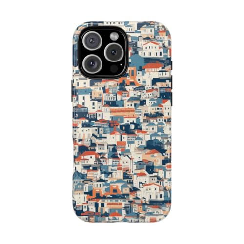 Coque rigide iPhone 16 Pro Max bleu antichoc style urbain anti-rayures