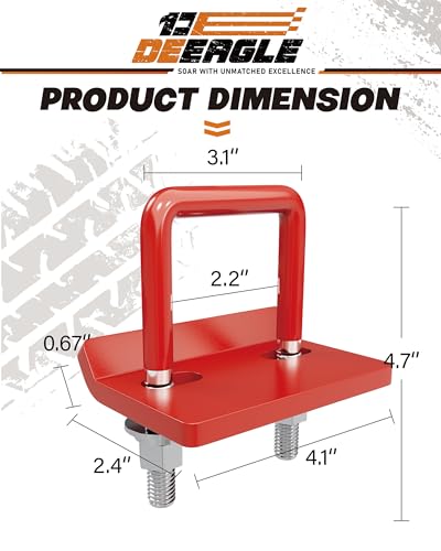 Image of DEEAGLE Hitch Tightener Anti Rattle Stabilizer for 1.25 inch to 2 inch Trailer Hitches Reduce Movement On Hitch Mount Cargo Carrier Bike Rack Boat, RV Accessories, Red