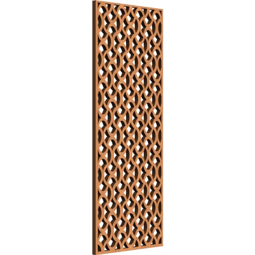 Image of Resort Decorative Pierced Fretwork Wood Wall Panels, 9 3 /8 inchW x 24 3 /8 inchH x 3 /8 inchT, Cherry