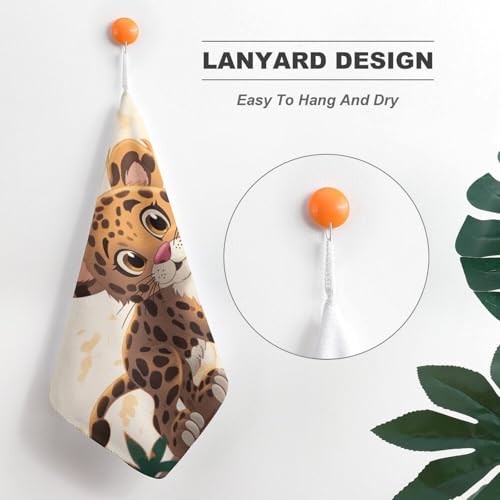 Serviette à main tigre en microfibre douce et légère pour le bain - 7