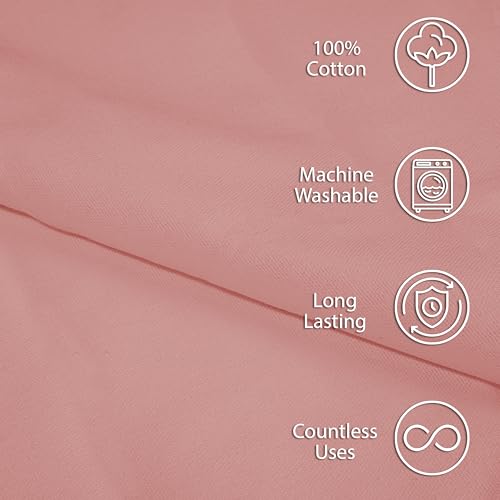 Image of R home Solid Cotton Table Napkins, Soft Cloth Napkins for Dining Table, Reusable & Washable, Ideal for Formal Dining, Cocktail Nights, Weddings, Home Bar & Table Decor (6, Bubblegum)