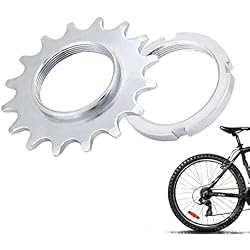 Bicicleta Fij Dioche Rueda Dentada de la Bicicleta, Rueda Libre de Una Sola Velocidad 13/14/15/16 Piñón de Rueda Dentada de Acero Piñón Fijo Piñones + Anillo de Seguridad(14T)