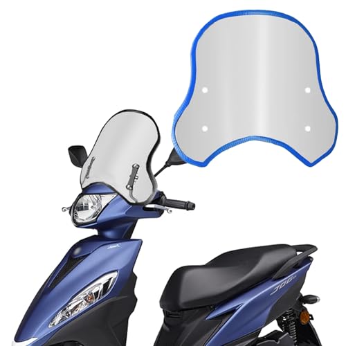 HUANGCJCJ For ジョグ125 JOG125 JOG 125 (8BJ-SEJ5J) 用 バイク用 風防フェアリング フロントガラス デフレクターシールド エッジストリップ付属 風防プロテクター ジョグ125 バイクアクセサリー (透明カラー,ブ