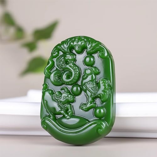 Jade pendentif pour femmes zodiaque et sérénité en jaspe Hetian