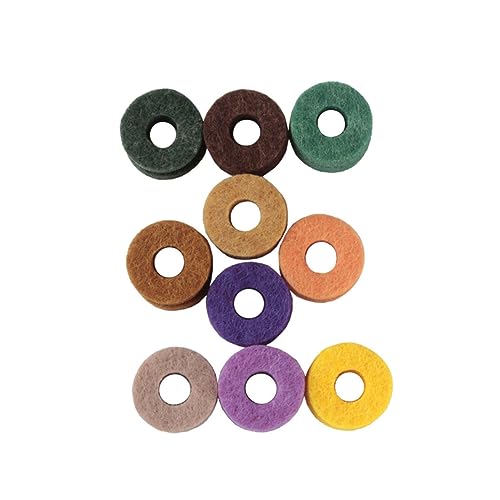 ibasenice Drum Kits 20 Pcs Felt Washers for Drum Mute Pad Cymbal Felt Pads Protect Your Instrument Finish