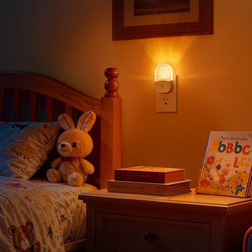 Image of Night Lights Plug Into Wall [2 Pack], Color Changing Night Light for Kids, 8-Color RGB LED Nightlight with Dusk to Dawn Sensor for Bathroom Decor, Children Room, Gift